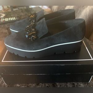 Carl lagerfeld slip on shoes black